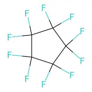 Decafluorocyclopentane structure