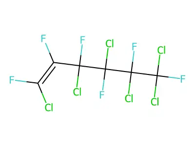 1,3,4,5,6,6-Hexachloro-1,2,3,4,5,6-hexafluorohex-1-ene structure