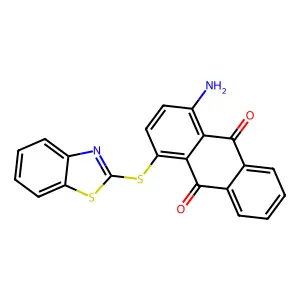 9,10-Anthracenedione, 1-amino-4-(2-benzothiazolylthio)- structure