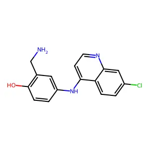 2-(Aminomethyl)-4-((7-chloroquinolin-4-yl)amino)phenol structure