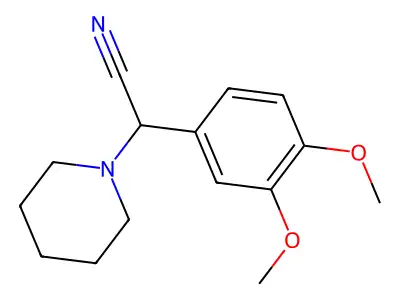 2-(3,4-Dimethoxyphenyl)-2-(piperidin-1-yl)acetonitrile structure