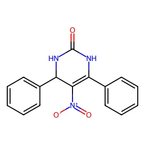 5-Nitro-4,6-diphenyl-3,4-dihydro-2(1H)-pyrimidinone structure