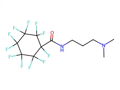 N-[3-(Dimethylamino)propyl]-perfluorocyclohexanecarboxamide structure