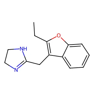 2-((2-Ethyl-3-benzofuranyl)methyl)-4,5-dihydro-1H-imidazole structure