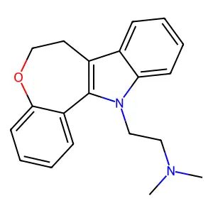 12H-(1)Benzoxepino(5,4-b)indole, 6,7-dihydro-12-(2-dimethylaminoethyl)- structure