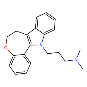 12H-(1)Benzoxepino(5,4-b)indole, 6,7-dihydro-12-(3-dimethylaminopropyl)- structure