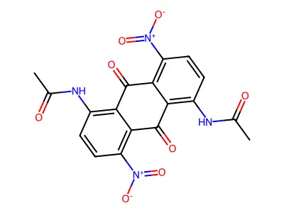 Acetamide, N,N'-(9,10-dihydro-4,8-dinitro-9,10-dioxo-1,5-anthracenediyl)bis- structure
