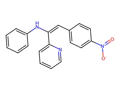 Alpha-(4-nitrobenzylidene)-N-phenyl-2-pyridinemethylamine structure