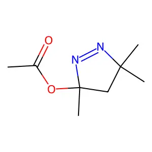 (3,5,5-trimethyl-4H-pyrazol-3-yl) acetate structure