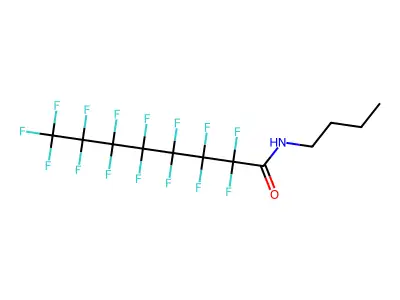 N-Butyl-2,2,3,3,4,4,5,5,6,6,7,7,8,8,8-pentadecafluorooctanamide structure