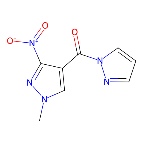 (1-methyl-3-nitro-1H-pyrazol-4-yl)(1H-pyrazol-1-yl)methanone structure
