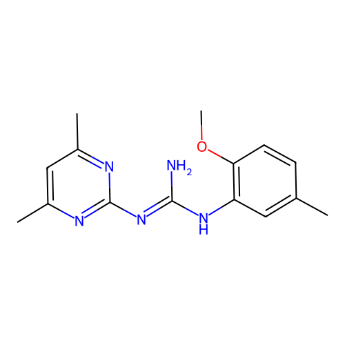 1-(4,6-Dimethylpyrimidin-2-yl)-3-(2-methoxy-5-methylphenyl)guanidine structure