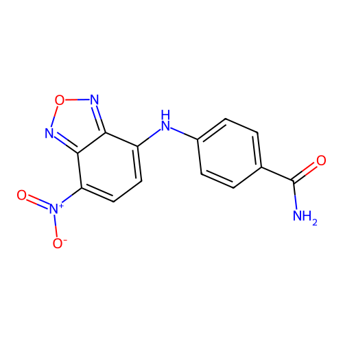 4-({7-Nitro-2,1,3-benzoxadiazol-4-yl}amino)benzamide structure