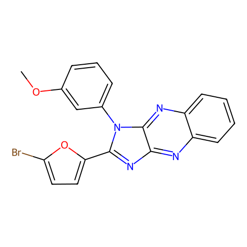 2-(5-bromofuran-2-yl)-1-(3-methoxyphenyl)-1H-imidazo[4,5-b]quinoxaline structure