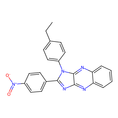 1-(4-ethylphenyl)-2-(4-nitrophenyl)-1H-imidazo[4,5-b]quinoxaline structure