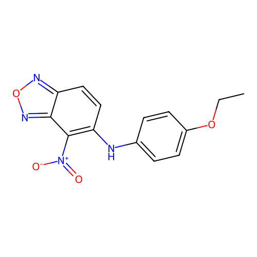 N-(4-ethoxyphenyl)-4-nitro-2,1,3-benzoxadiazol-5-amine structure