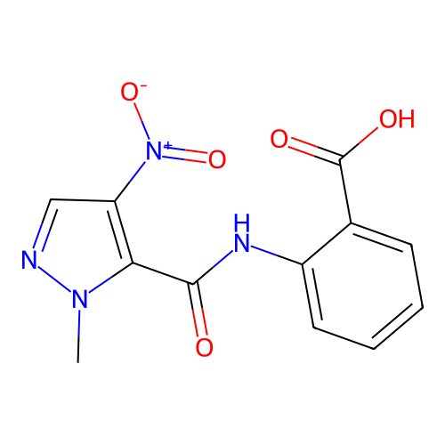 2-{[(1-Methyl-4-nitro-1h-pyrazol-5-yl)carbonyl]amino}benzoic acid structure