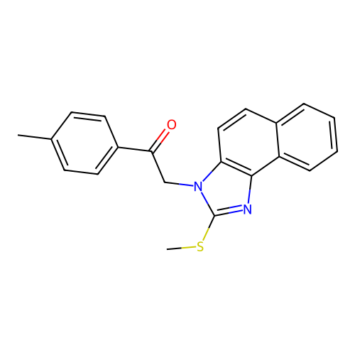 1-(4-Methylphenyl)-2-(2-methylsulfanylbenzo[e]benzimidazol-3-yl)ethanone structure