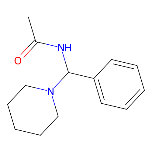 Acetamide, N-(phenyl-1-piperidinylmethyl)- structure