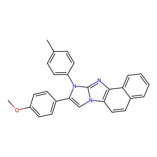 9-(4-methoxyphenyl)-10-(p-tolyl)-10H-imidazo[1,2-a]naphtho[1,2-d]imidazole structure