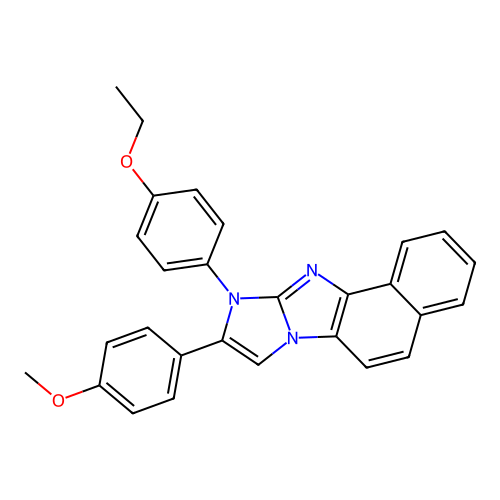 10-(4-ethoxyphenyl)-9-(4-methoxyphenyl)-10H-imidazo[1,2-a]naphtho[1,2-d]imidazole structure