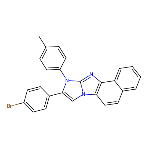 9-(4-bromophenyl)-10-(p-tolyl)-10H-imidazo[1,2-a]naphtho[1,2-d]imidazole structure
