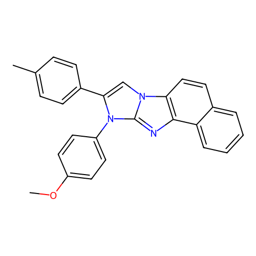 10-(4-methoxyphenyl)-9-(p-tolyl)-10H-imidazo[1,2-a]naphtho[1,2-d]imidazole structure