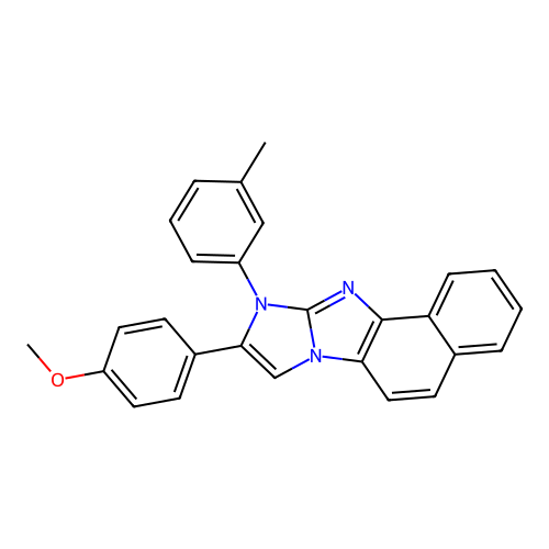 9-(4-methoxyphenyl)-10-(m-tolyl)-10H-imidazo[1,2-a]naphtho[1,2-d]imidazole structure