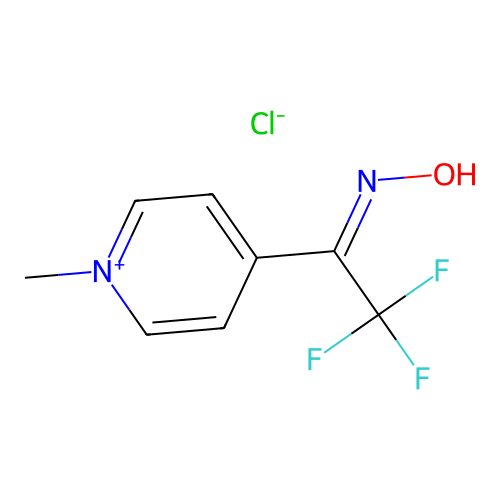 Pyridinium, 1-methyl-4-[2,2,2-trifluoro-1-(hydroxyimino)ethyl]-, chloride (1:1) structure