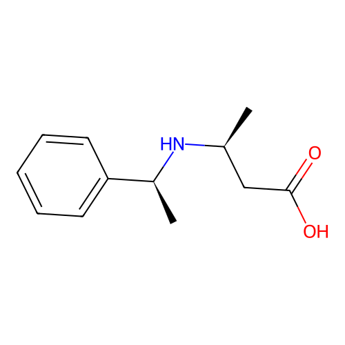 (3S)-3-[[(1S)-1-phenylethyl]amino]butanoic acid structure