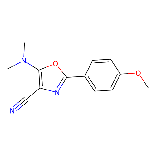 5-(Dimethylamino)-2-(4-methoxyphenyl)-1,3-oxazole-4-carbonitrile structure
