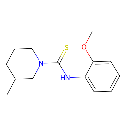 N-(2-methoxyphenyl)-3-methylpiperidine-1-carbothioamide structure