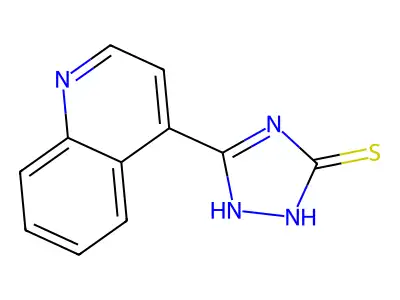 1H-1,2,4-Triazole-3-thiol, 5-(4-quinolyl)- structure