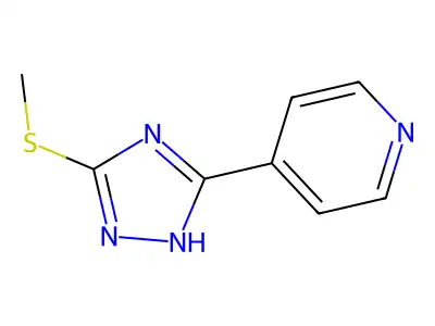 Pyridine, 4-(3-(methylthio)-5(4H)-1,2,4-triazol-5-yl)- structure