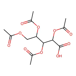 2,3,4,5-Tetra(acetyloxy)pentanoic acid structure