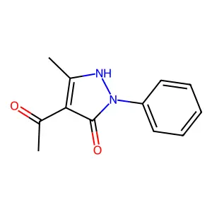1-(5-hydroxy-3-methyl-1-phenyl-1H-pyrazol-4-yl)ethanone structure