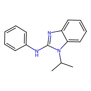 1-isopropyl-N-phenyl-1H-benzo[d]imidazol-2-amine structure