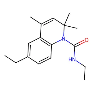N,6-diethyl-2,2,4-trimethyl-1(2H)-quinolinecarboxamide structure