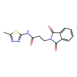 3-(1,3-dioxoisoindol-2-yl)-N-(5-methyl-1,3,4-thiadiazol-2-yl)propanamide structure