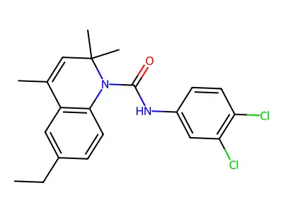 N-(3,4-dichlorophenyl)-6-ethyl-2,2,4-trimethylquinoline-1(2H)-carboxamide structure