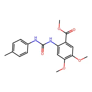 Methyl 4,5-dimethoxy-2-(3-(p-tolyl)ureido)benzoate structure