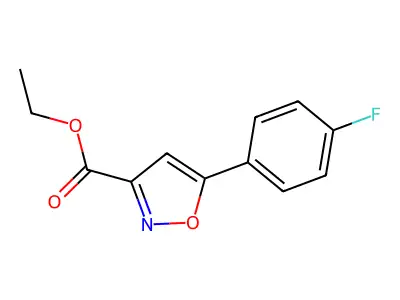 Ethyl 3-(4-fluorophenyl)isoxazole-5-carboxylate structure