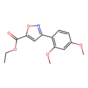 Ethyl 3-(2,4-dimethoxyphenyl)-1,2-oxazole-5-carboxylate structure