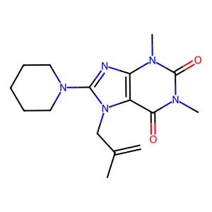 1,3-Dimethyl-7-(2-methyl-allyl)-8-piperidin-1-yl-3,7-dihydro-purine-2,6-dione structure