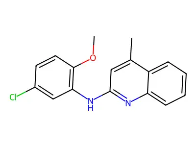 N-(5-chloro-2-methoxyphenyl)-4-methylquinolin-2-amine structure