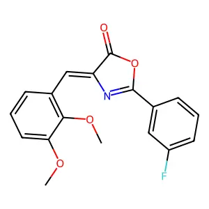 (4Z)-4-[(2,3-dimethoxyphenyl)methylidene]-2-(3-fluorophenyl)-1,3-oxazol-5-one structure