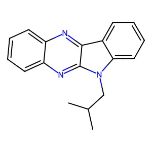 6-(2-methylpropyl)-6H-indolo[2,3-b]quinoxaline structure