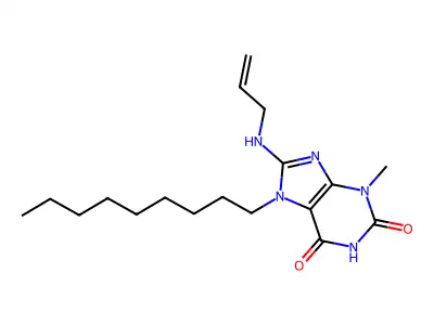 3-Methyl-7-nonyl-8-(prop-2-enylamino)purine-2,6-dione structure