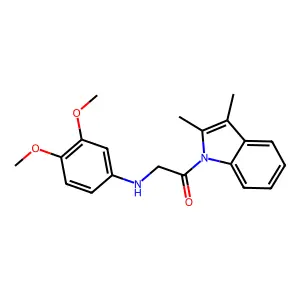 2-(3,4-Dimethoxyanilino)-1-(2,3-dimethylindol-1-yl)ethanone structure