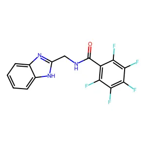 N-(1H-benzimidazol-2-ylmethyl)-2,3,4,5,6-pentafluorobenzamide structure